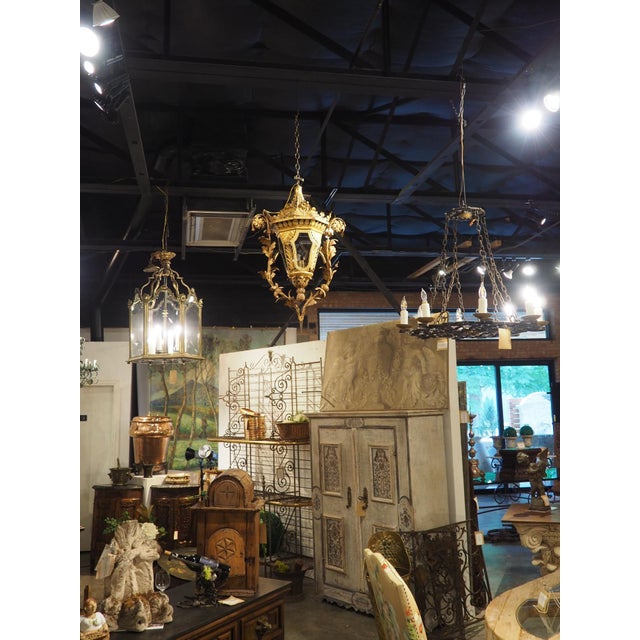 Late 18th Century Venetian Gilt Metal and Glass Lantern For Sale - Image 15 of 18