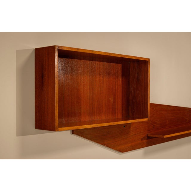 Brown Architectural Shelving Unit in Teak, Italy, 1960s For Sale - Image 8 of 10