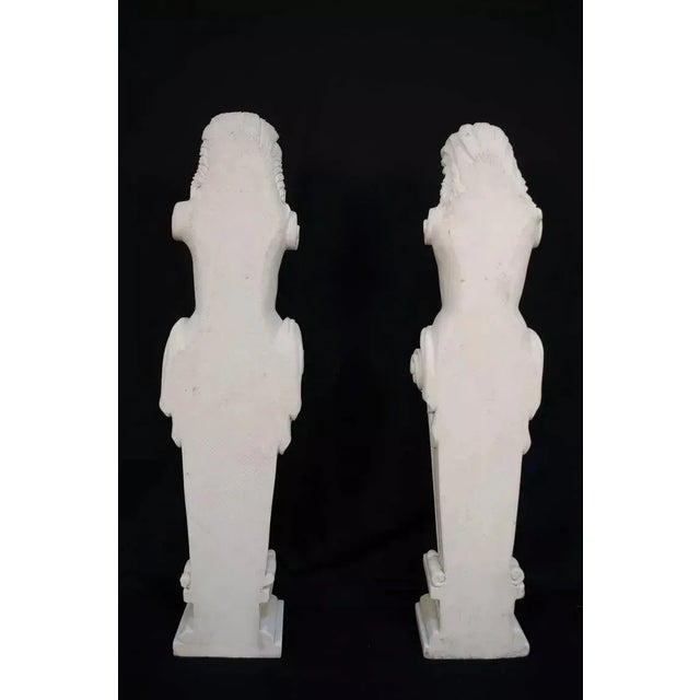Early 20th Century Neoclassical Style Carved Italian Carrara Marble Female Torso Statues - a Pair For Sale - Image 10 of 10