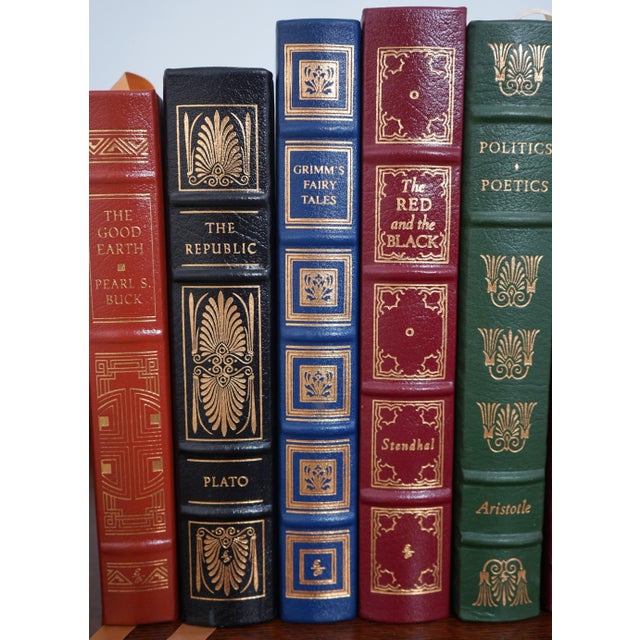 Set of 16 Gold Embossed Leather Bound Books W/ Gilt Edge by the Eaton Press For Sale - Image 12 of 13