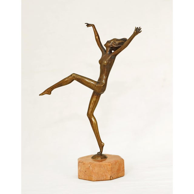 Josef Lorenzl, Bronze Female Nude, 1920s, Bronze and Marble For Sale - Image 9 of 9
