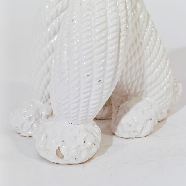 Italian Ceramic Poodle Figurine from Bassano, 1980s For Sale - Image 9 of 13