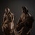 Set of three terracotta sculptures, two of which are signed and dated “Franz Melnitzky, 1855.” The allegorical figures...