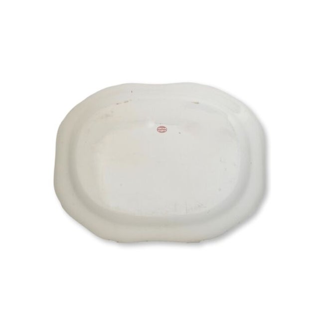 Generously sized Spode “Tower” pattern platter in classic red transferware, depicting an idyllic English riverscape framed...