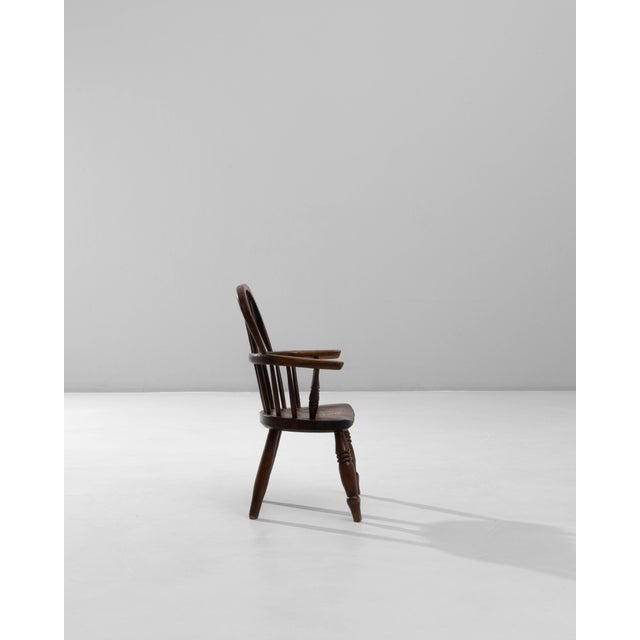19th Century English Small Spindle-Back Wooden Armchair For Sale - Image 17 of 18