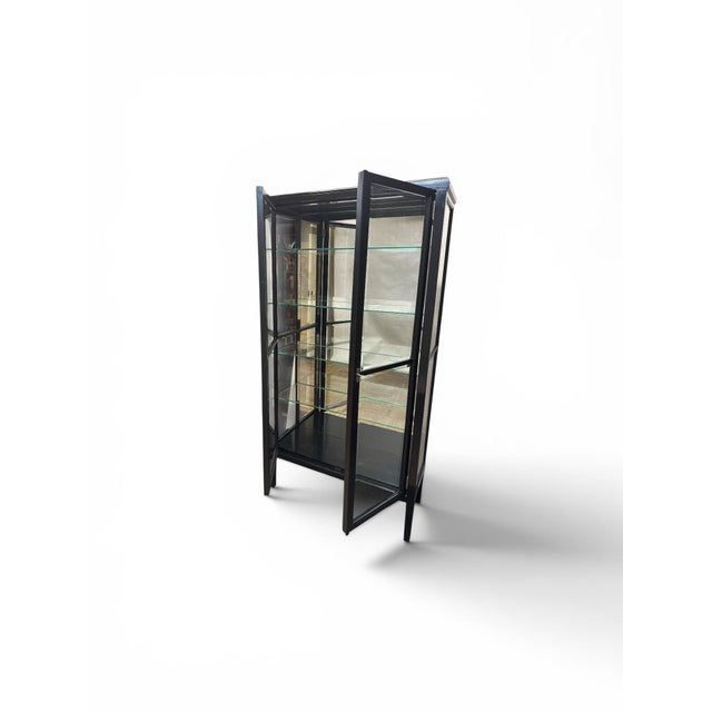 Art Nouveau Black Display Cabinet, Vienna, 1910 For Sale - Image 3 of 4