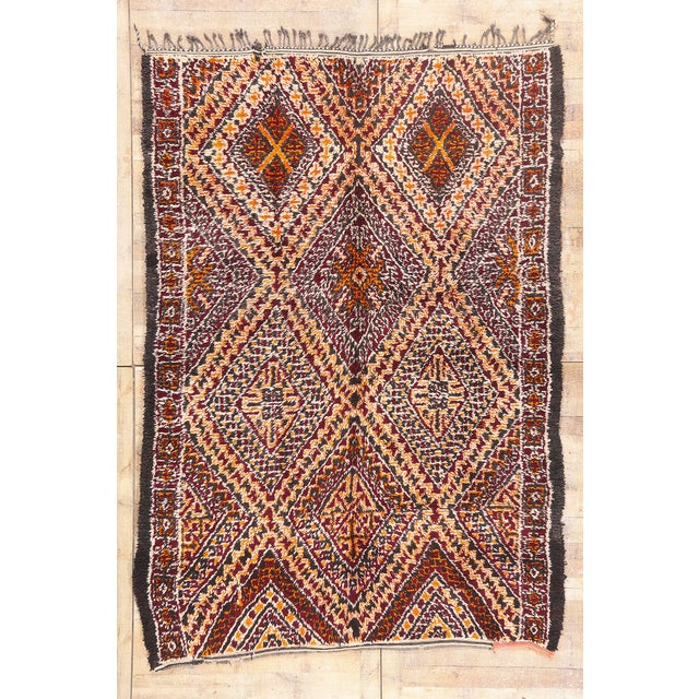 Vintage Zayane Beni M'Guild Moroccan Rug, 06'09 X 09'07 For Sale - Image 10 of 10