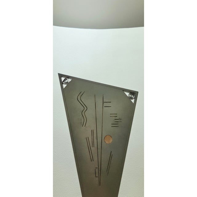 Postmodern Memphis Inspired Artist-Made Steel and Textile Chair For Sale - Image 3 of 13