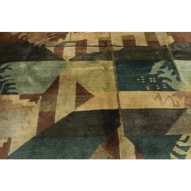 Vintage Tibetan Rug, 08'00 X 09'06 For Sale - Image 4 of 10