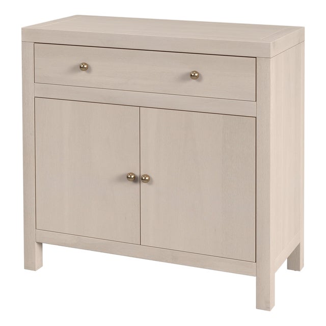 Nora 31 in. W Wood 1 Drawer 2 Door Accent Storage Cabinet, Antique Taupe For Sale
