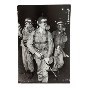 Fred McDarrah, Large Vintage Print Silver Gelatin Signed Photograph, August 1968 National Guard, 1968