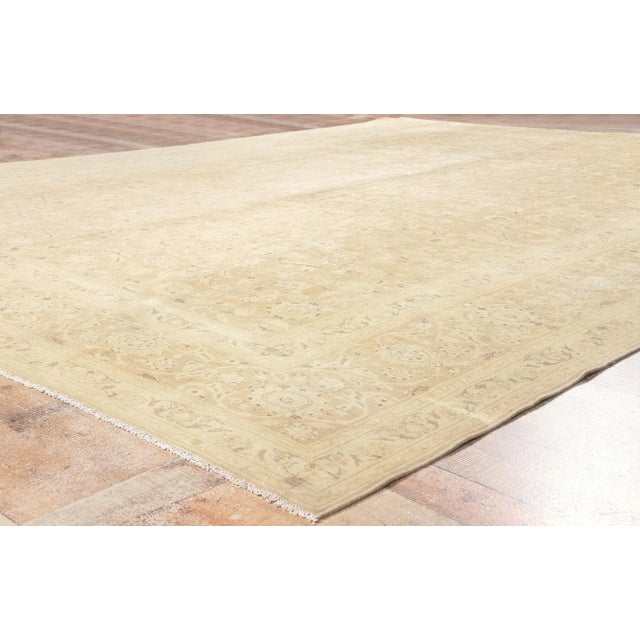 Textile Mid 20th Century Vintage Persian Tabriz Rug W/Antebellum Charm - 09’11 X 12’10. For Sale - Image 7 of 9