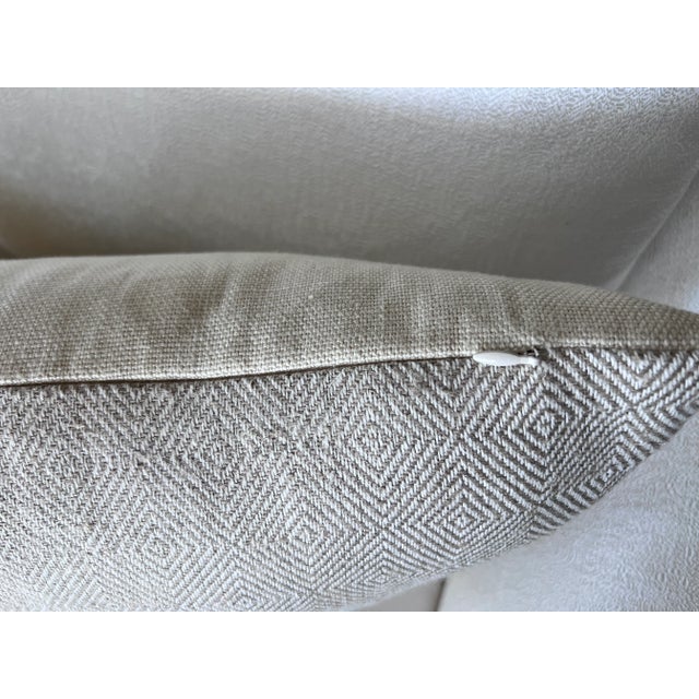 Single Belgian Linen/Cotton Cushion/Pillow-22” X 14" For Sale - Image 4 of 10
