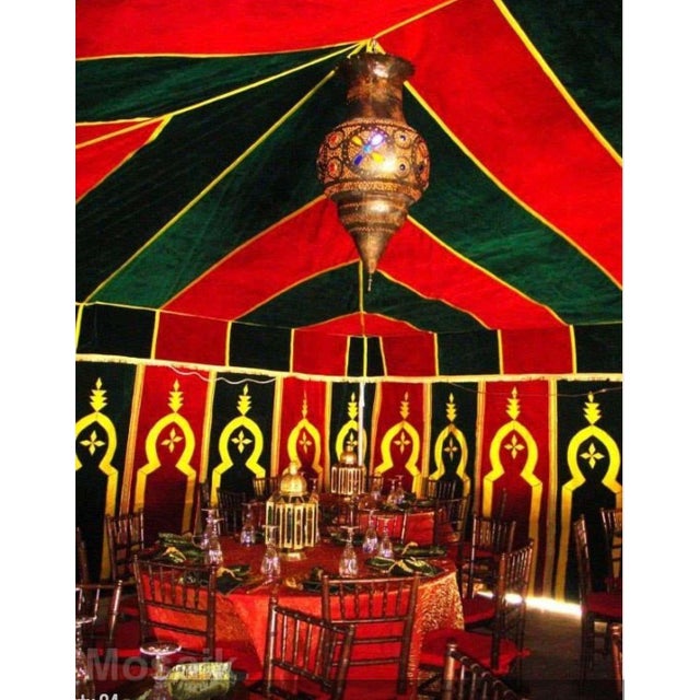 Moroccan Hand-Crafted Moroccan Caidale Tent by Berber Tribes, 20 ft x 40 ft For Sale - Image 3 of 13