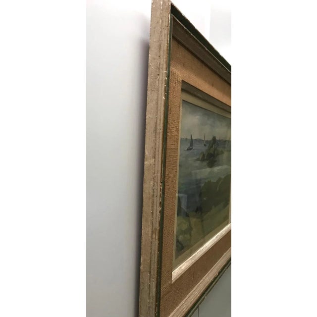 Mélanie Fain, Sea Side, Watercolor, 1935 For Sale - Image 6 of 9