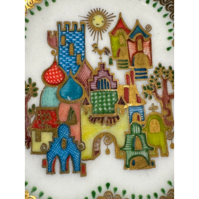 Vintage Austrian Hand Painted Porcelain Pin Dish For Sale - Image 4 of 10