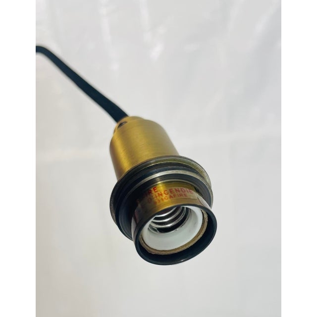 Modern 7-Light Cluster Chandelier With Oversized Glass Globes and Satin Brass For Sale - Image 12 of 15