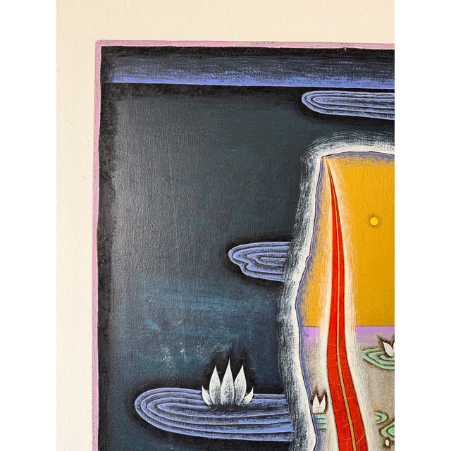 1992 Astika “Isla” Acrylic on Canvas Painting – Unframed For Sale - Image 4 of 12