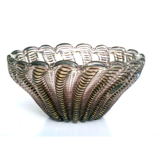 Mid-Century Murano Glass Zebrati Vase by Ercole Barovier, 1950s For Sale - Image 8 of 8