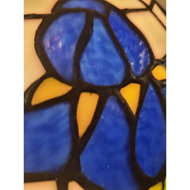 Antique Bronze Floor Lamp with Iris Glass and Lead Lampshade, 19th Century For Sale - Image 12 of 16