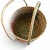 Mexican Folk Art Woven Palm Basket With Handle Late 20th Century Vintage Handmade For Sale In Dallas - Image 6 of 8