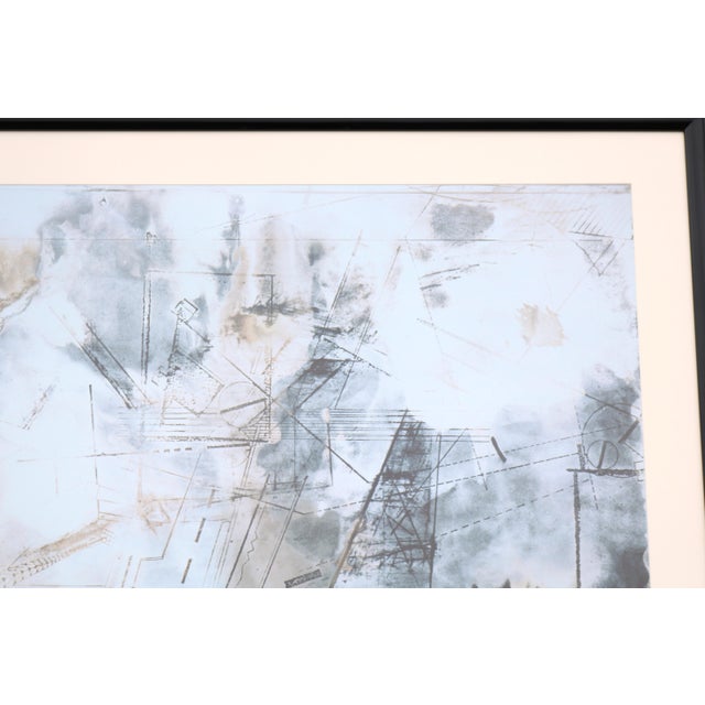 Mid-Century Modern Large Scale Abstract Composition Lithograph Artwork Print For Sale - Image 13 of 16
