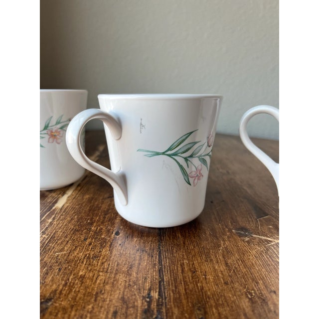 1990s 1990s Corningware Mugs Set of 3 My Garden Pattern Floral Design For Sale - Image 5 of 9
