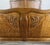 Vintage French Louis XVI Style Double Bed Frame in Oak with Carved Headboard For Sale - Image 4 of 11