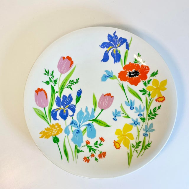 1970s Vintage Heinrich & Co German Boho Chic Hollywood Regency Flora Platter For Sale - Image 10 of 15