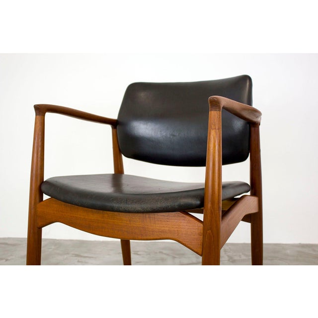 Wood Danish Teak Model 67 Captains Chair attributed to Erik Buch for Orum Møbelfabrik, 1960s For Sale - Image 7 of 13