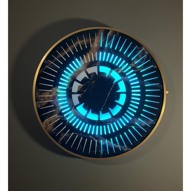Contemporary Tempus Black Marble Clock by Ben Rousseau For Sale - Image 3 of 4