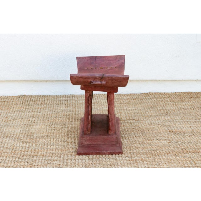 1950s Tribal Motif Vintage African Asante Stool For Sale - Image 5 of 8