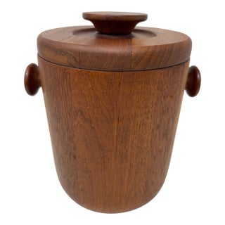Danish Modern Teak Ice Bucket Dansk Jens Quistgaard Style 1960s Denmark For Sale