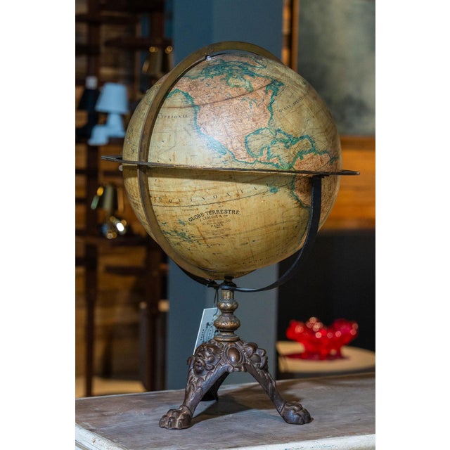 World Map Globe from J. Lebegue, 1890s For Sale - Image 9 of 9