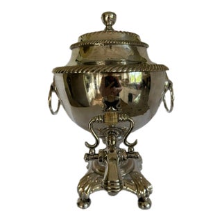 Antique Silver-Plated Coffee Samovar For Sale