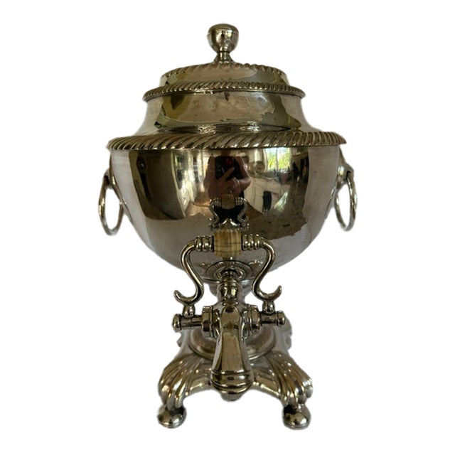 Antique Silver-Plated Coffee Samovar For Sale