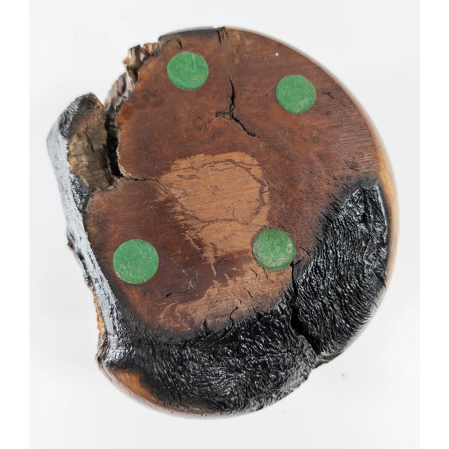 Mid-Century Modern Turned Walnut Burl Burlwood Vase For Sale - Image 10 of 11