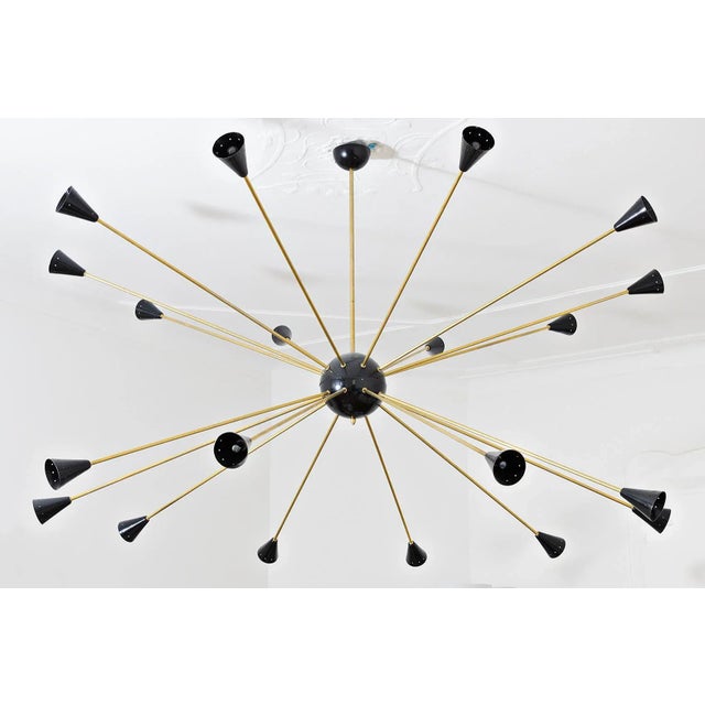 Large Italian Sputnik Chandelier from Stilnovo, Italy, 1960s For Sale - Image 11 of 11