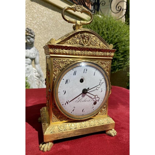18th Century Louis XVI Gilt Bronze Carriage Clock For Sale - Image 13 of 13