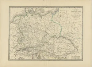 Antique Map of Germany by Lapie, 1842