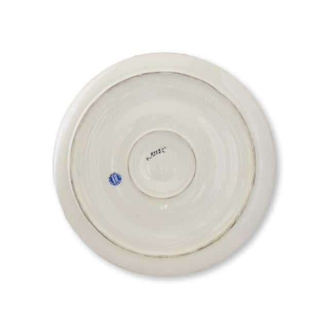Mid 20th Century Quimper Guy Trévoux Black-Ground Oyster Service — Master W/ 6 Plates For Sale - Image 10 of 10