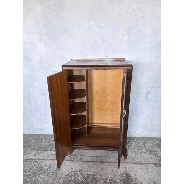 Art Deco Walnut Compact Wardrobe, 1930s For Sale - Image 9 of 10