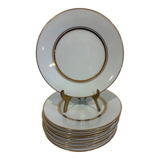 Vintage Noritake Gold Rim China Bread Plates, Set of 8 For Sale