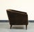 Midcentury Style Curved Back Italian Lounge Chair in Chocolate Mohair For Sale - Image 4 of 8