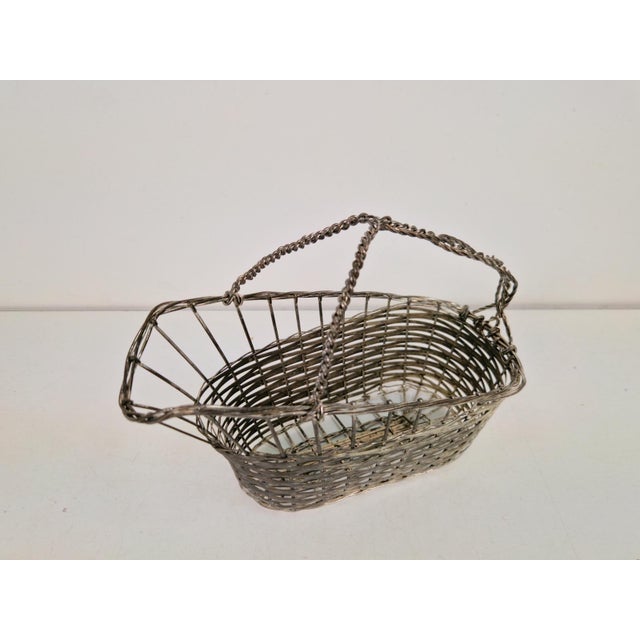 1920s Apair of Vintage French Silver Plate Wine Bottle Holder, 1920s, Set of 2 For Sale - Image 5 of 9
