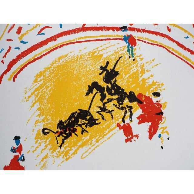 Modern After Pablo Picasso, Bullfighting, Lithographic Poster For Sale - Image 3 of 7