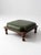 Mid-Century Modern Mid-Century Colonial Revival Footstool With Green Cushion For Sale - Image 3 of 10