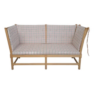 Spokeback Sofa in Cotil Fabric by Børge Mogensen, 1981 For Sale