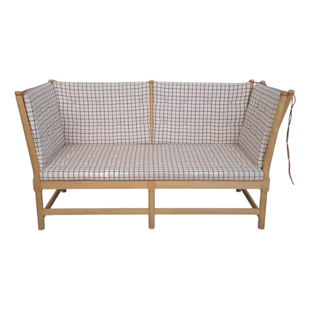 Spokeback Sofa in Cotil Fabric by Børge Mogensen, 1981 For Sale