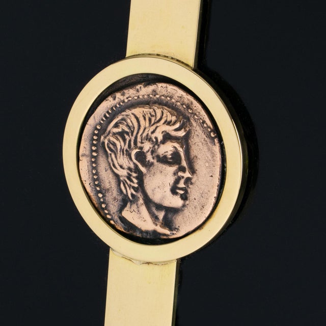 Tommaso Barbi Black Lucite and Gilt Brass Picture Frame, circa 1970 For Sale - Image 9 of 12